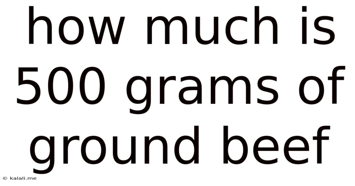 How Much Is 500 Grams Of Ground Beef