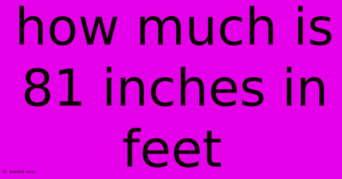 How Much Is 81 Inches In Feet