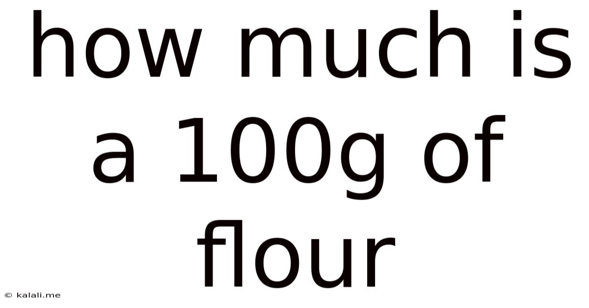 How Much Is A 100g Of Flour
