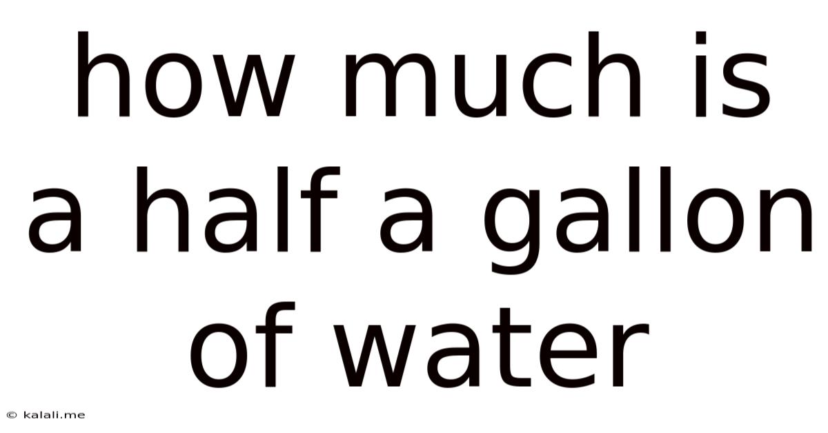 How Much Is A Half A Gallon Of Water