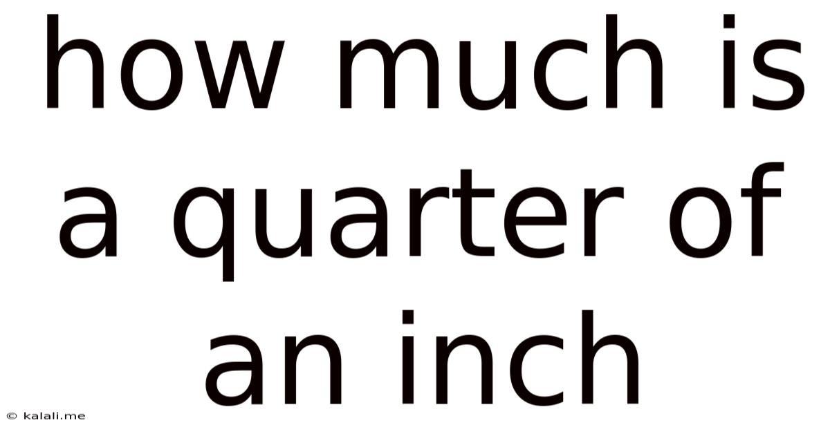 How Much Is A Quarter Of An Inch