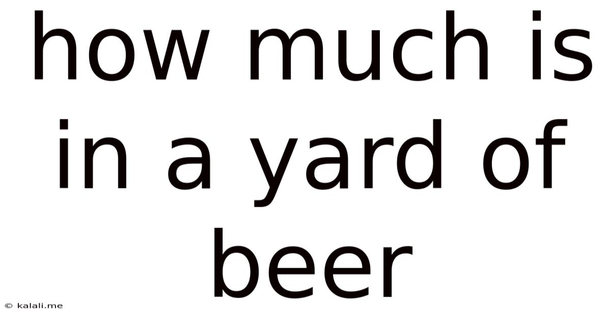How Much Is In A Yard Of Beer