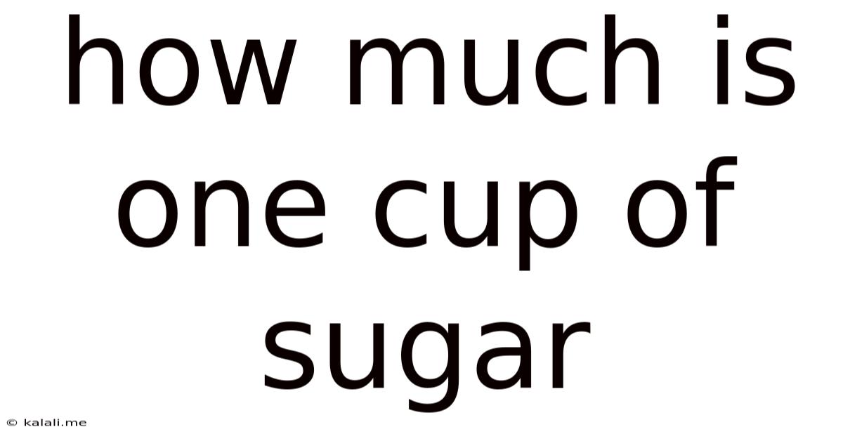 How Much Is One Cup Of Sugar