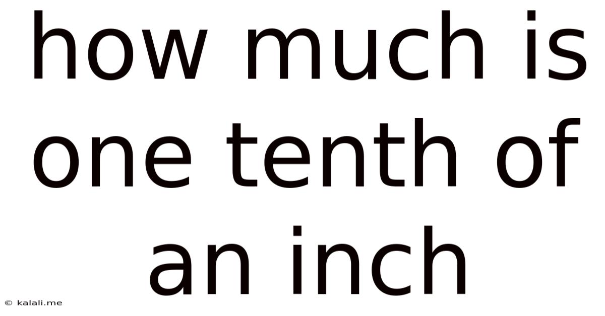 How Much Is One Tenth Of An Inch