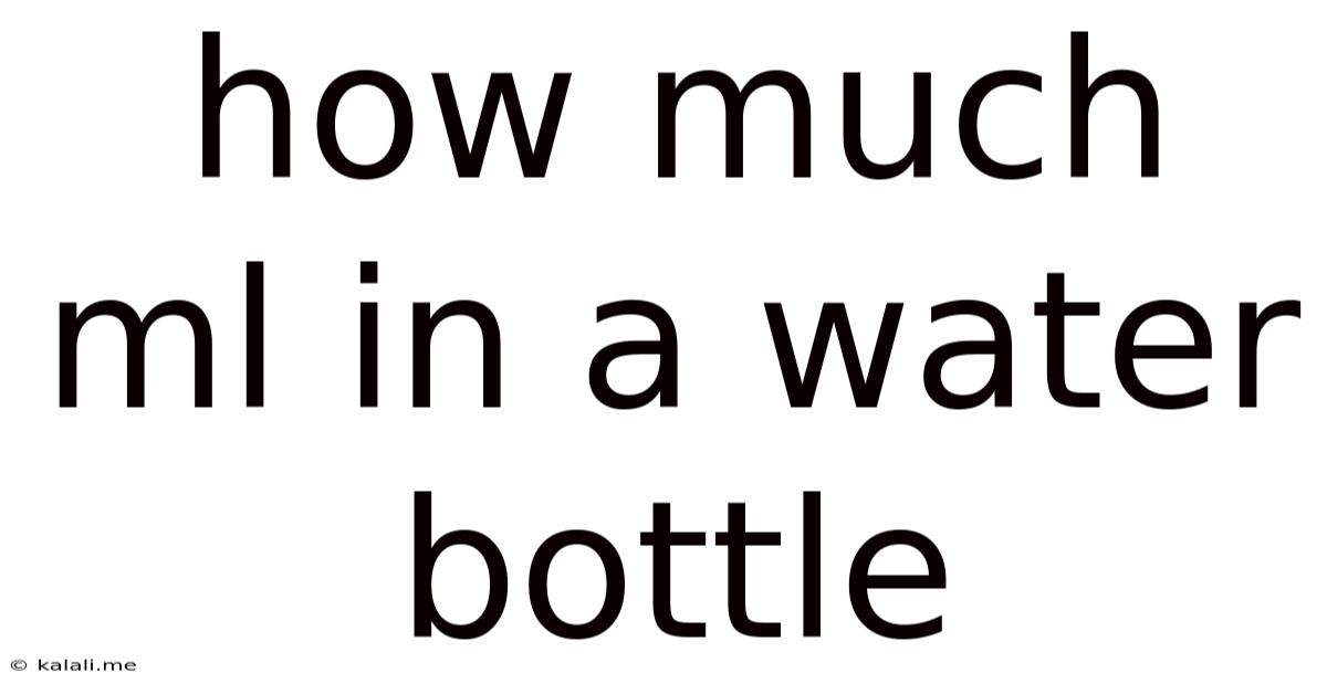 How Much Ml In A Water Bottle