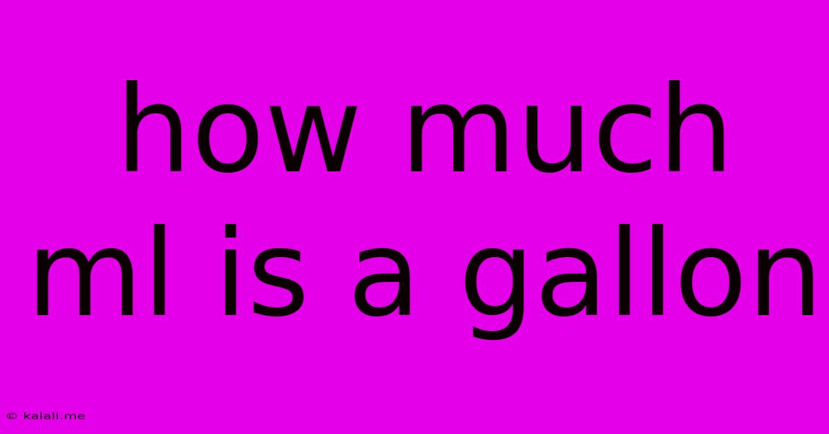 How Much Ml Is A Gallon
