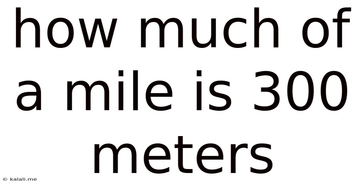 How Much Of A Mile Is 300 Meters