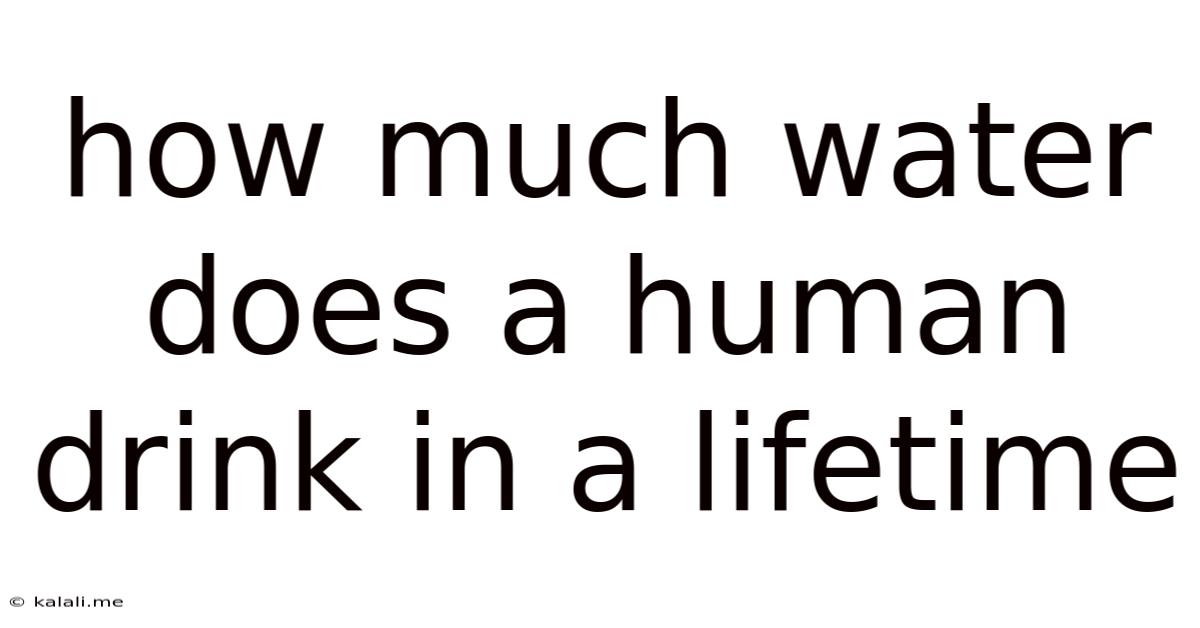 How Much Water Does A Human Drink In A Lifetime