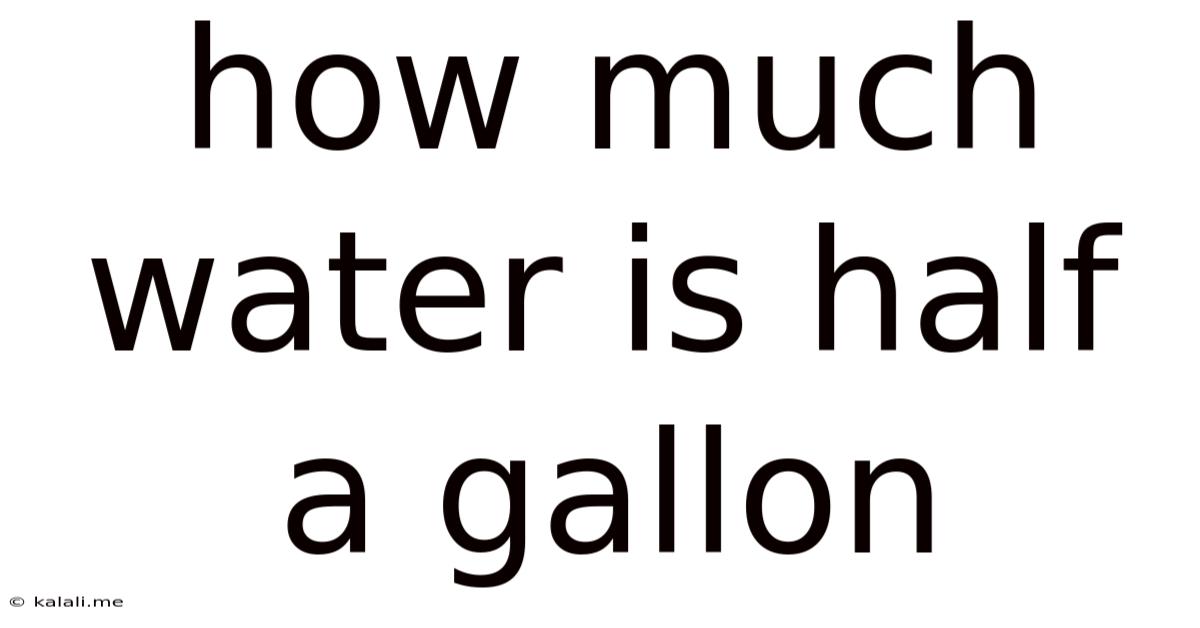 How Much Water Is Half A Gallon