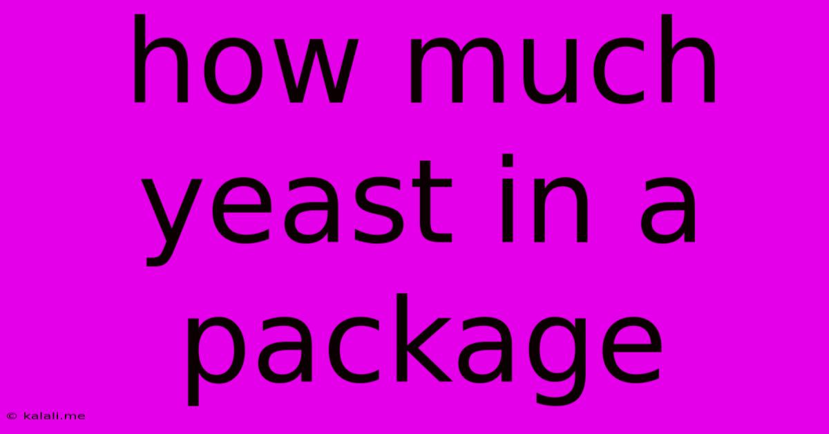 How Much Yeast In A Package