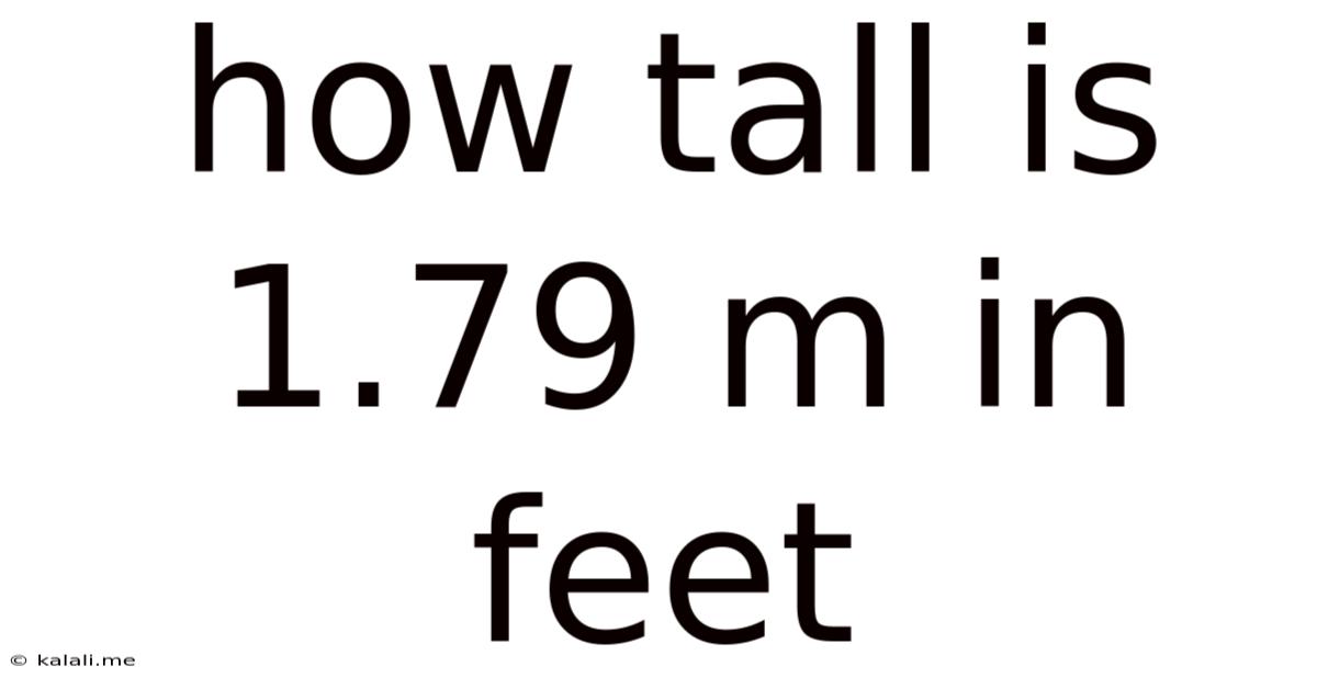 How Tall Is 1.79 M In Feet