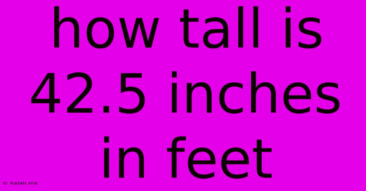 How Tall Is 42.5 Inches In Feet