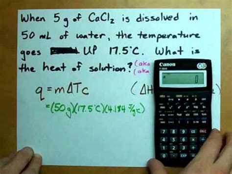 How To Calculate Heat Of Dissolution Without Temperature