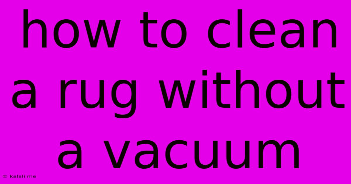 How To Clean A Rug Without A Vacuum