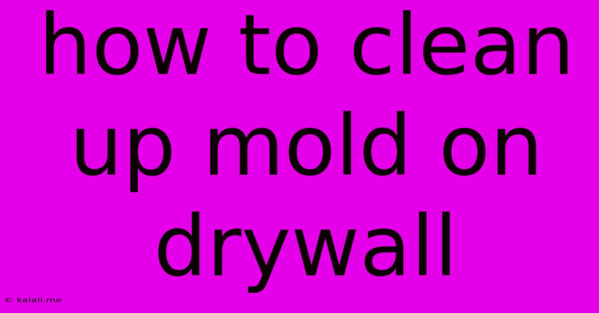 How To Clean Up Mold On Drywall