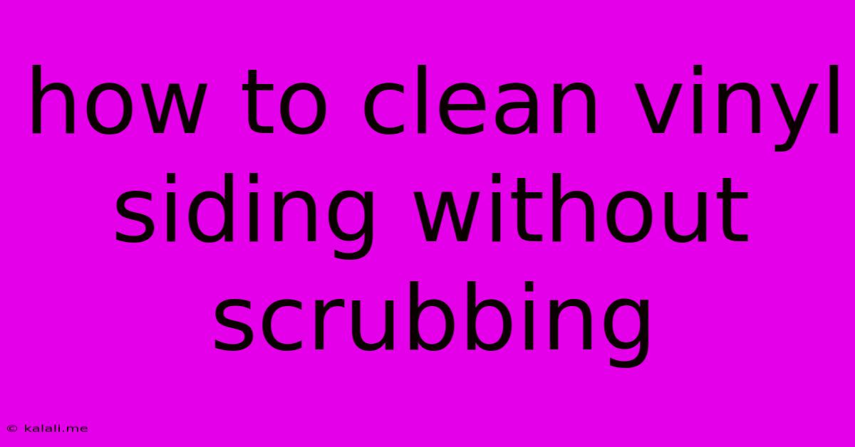 How To Clean Vinyl Siding Without Scrubbing