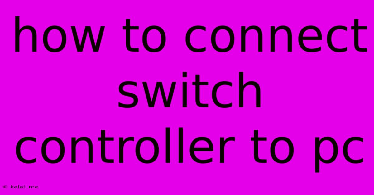 How To Connect Switch Controller To Pc