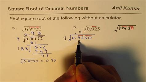 How To Convert A Square Root To A Decimal