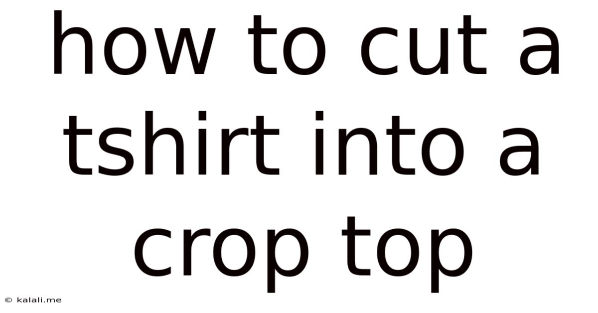 How To Cut A Tshirt Into A Crop Top