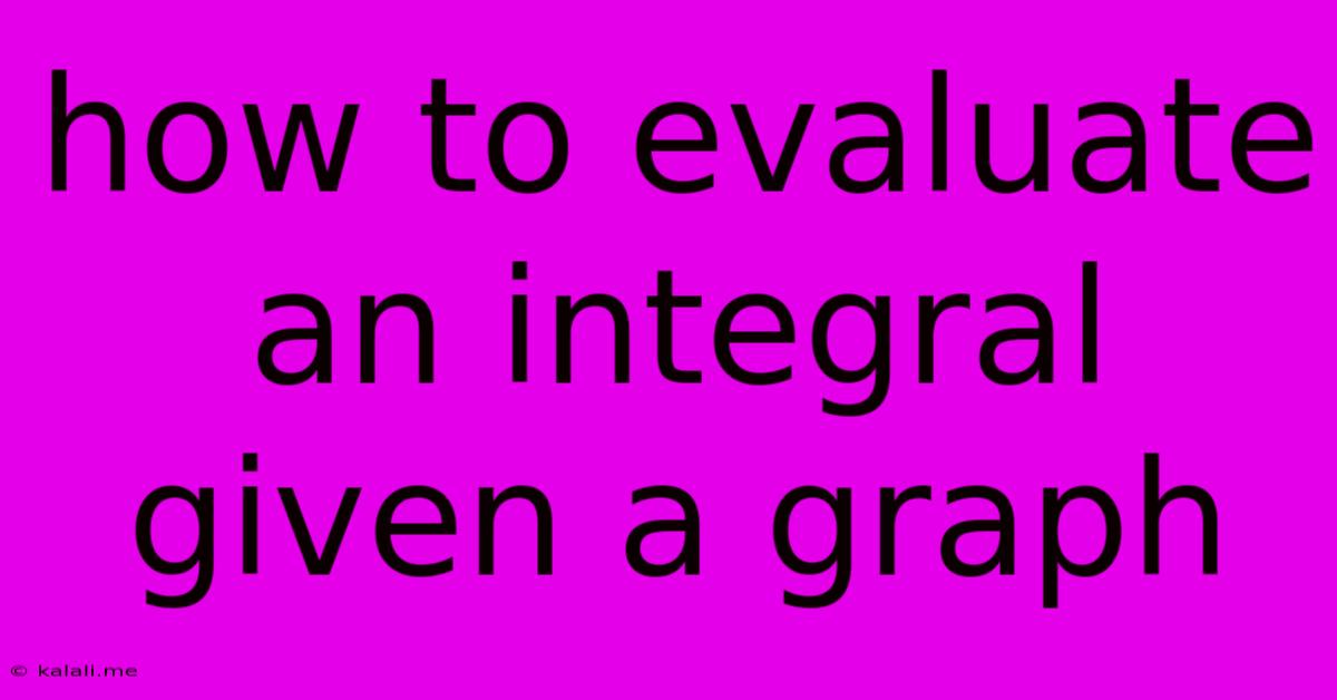 How To Evaluate An Integral Given A Graph