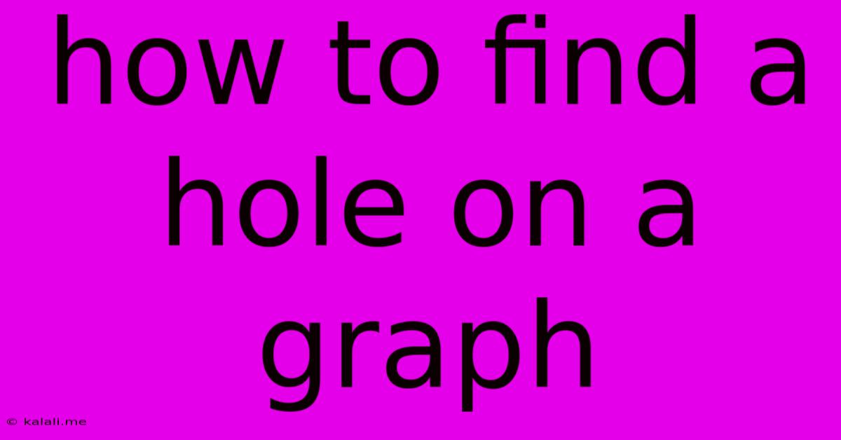 How To Find A Hole On A Graph