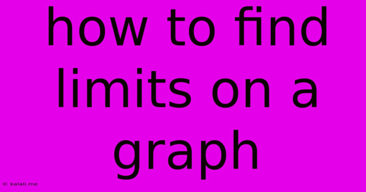 How To Find Limits On A Graph
