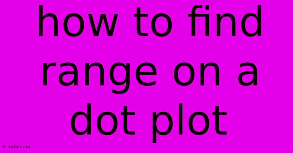 How To Find Range On A Dot Plot