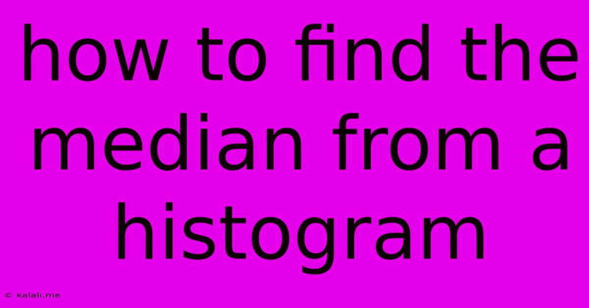How To Find The Median From A Histogram