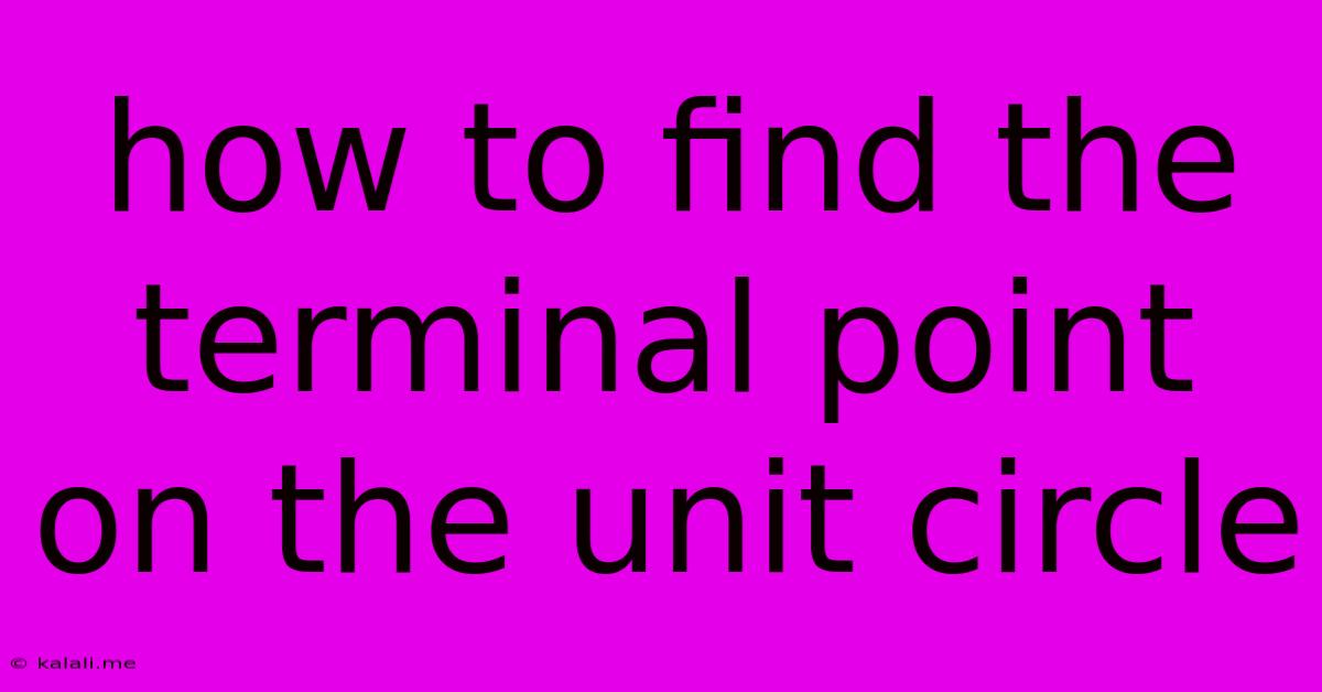How To Find The Terminal Point On The Unit Circle