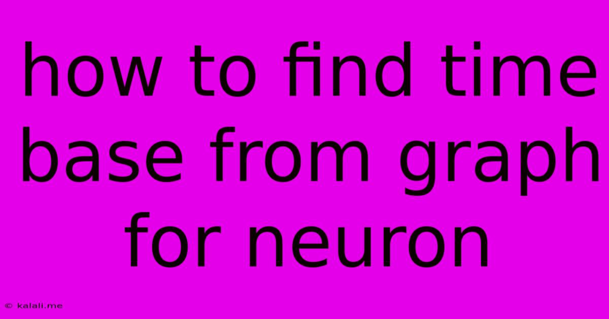 How To Find Time Base From Graph For Neuron