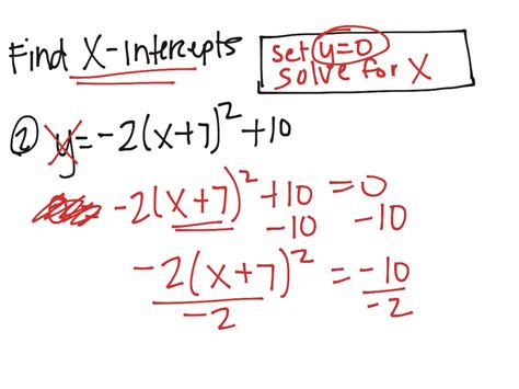 How To Find X Intercepts In Vertex Form