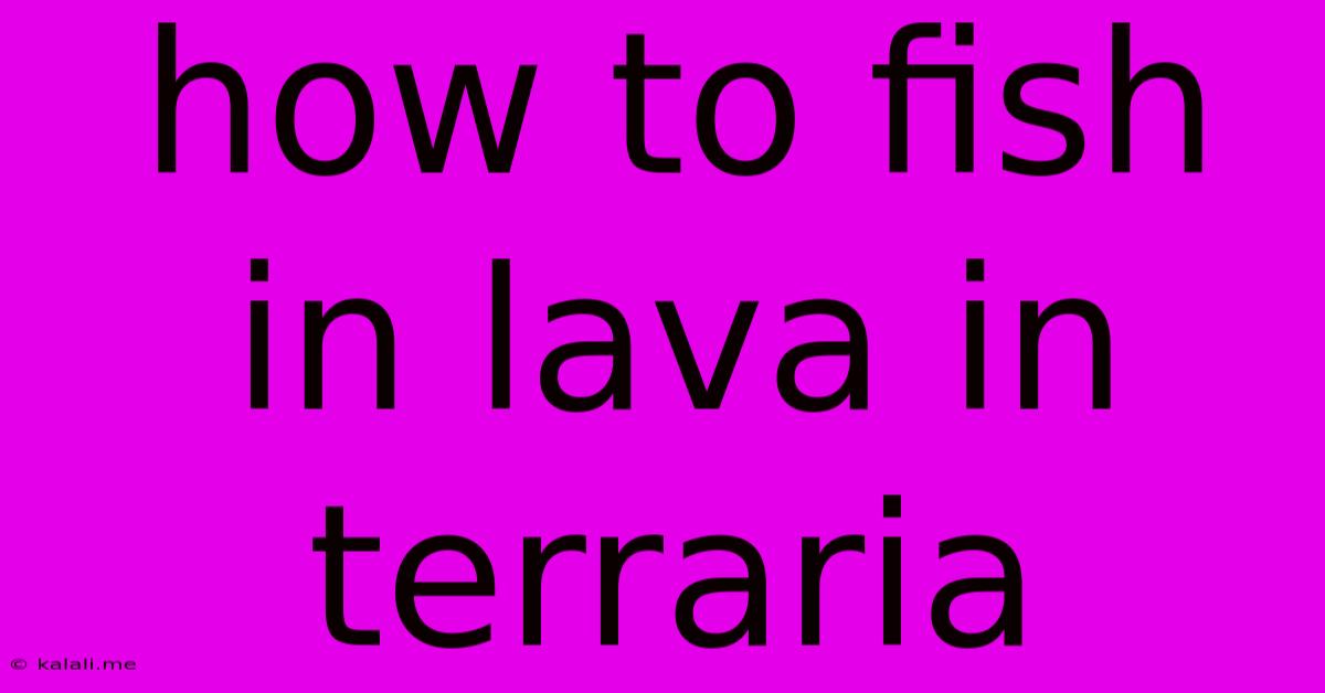 How To Fish In Lava In Terraria