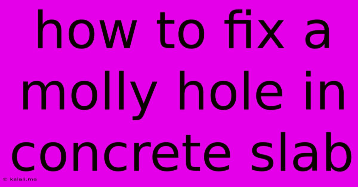 How To Fix A Molly Hole In Concrete Slab