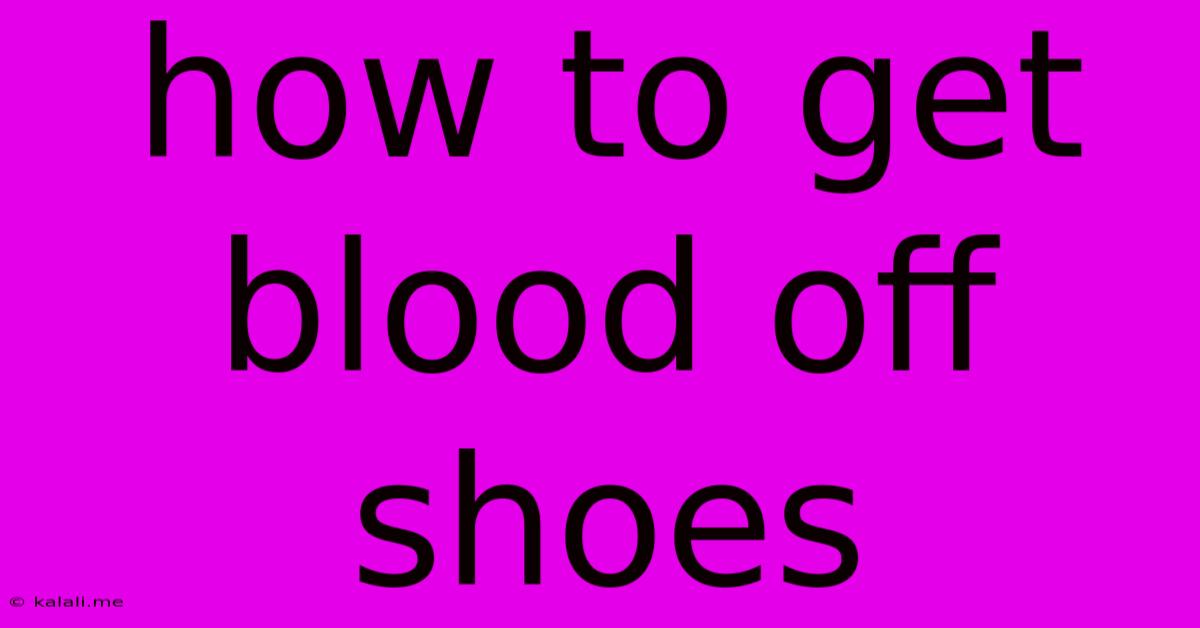 How To Get Blood Off Shoes