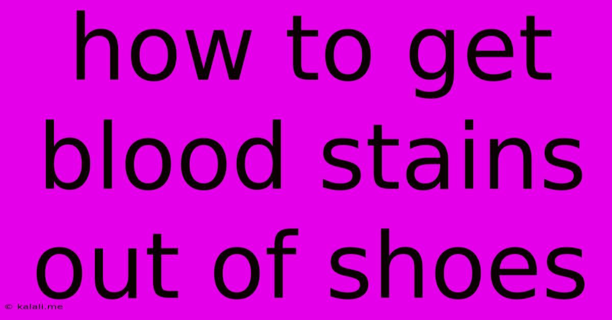 How To Get Blood Stains Out Of Shoes