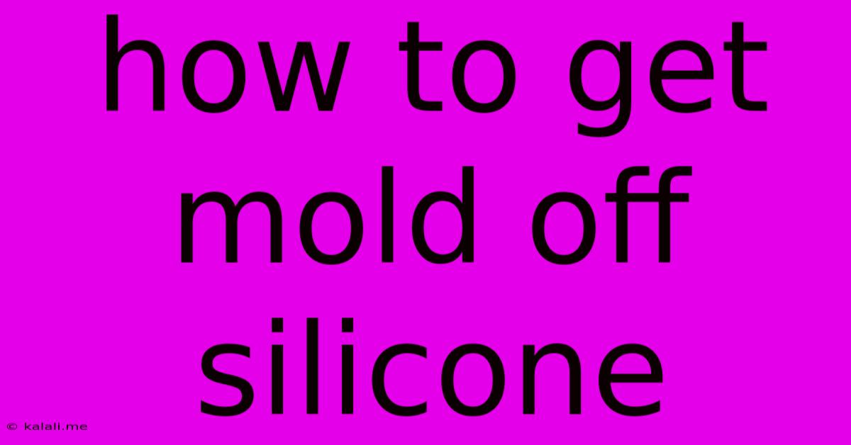 How To Get Mold Off Silicone