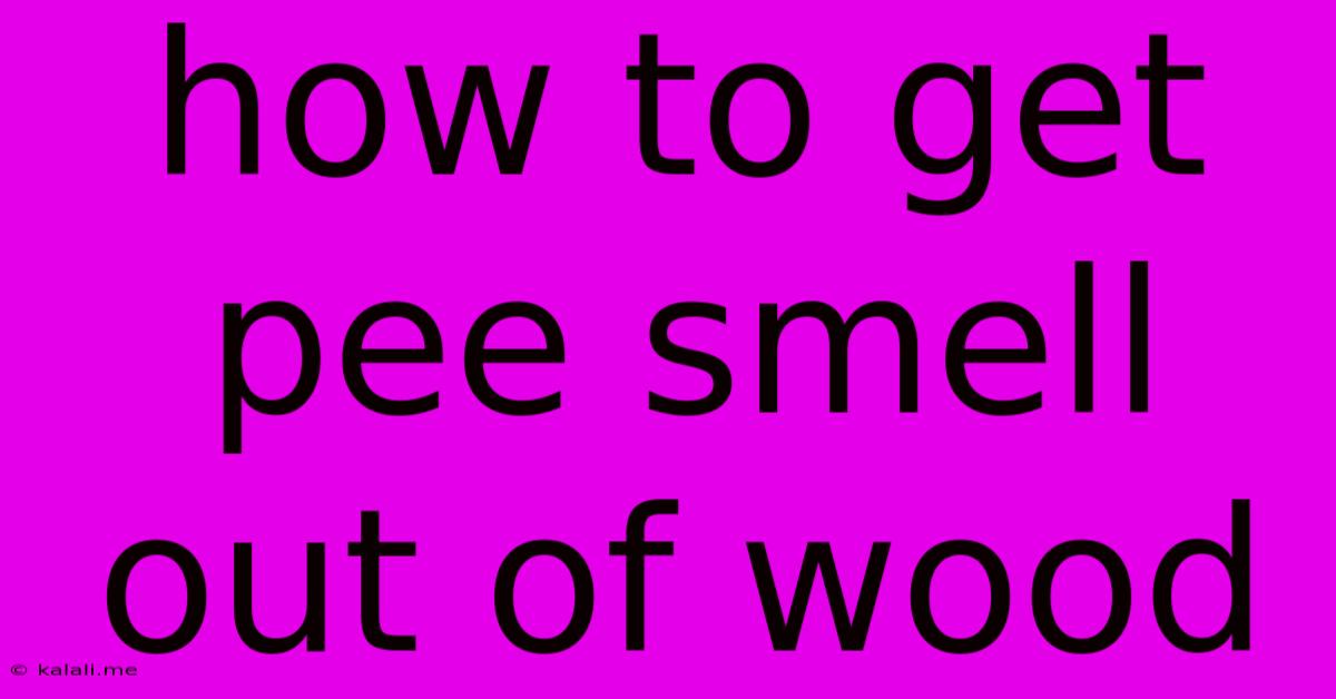 How To Get Pee Smell Out Of Wood