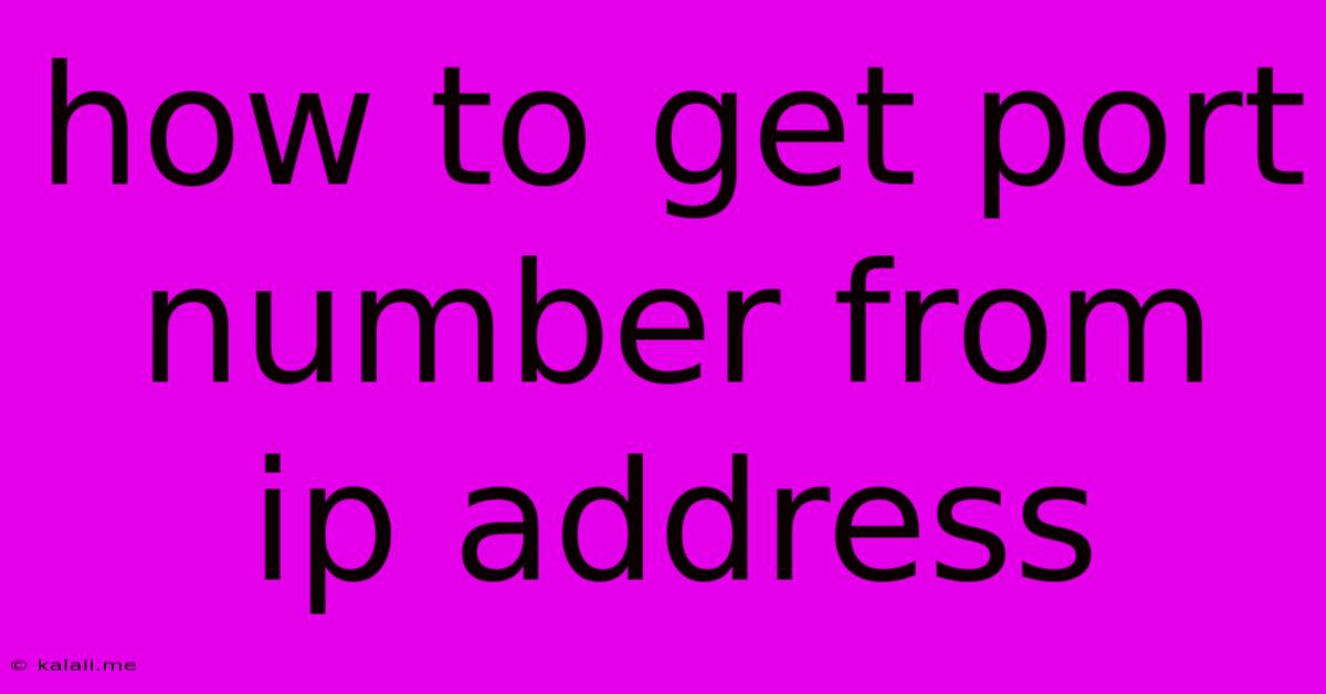 How To Get Port Number From Ip Address
