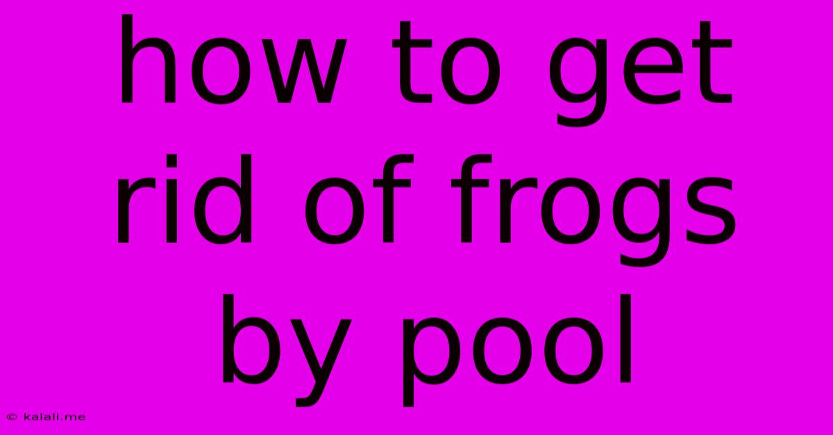 How To Get Rid Of Frogs By Pool