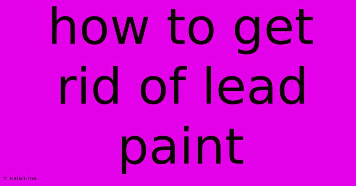 How To Get Rid Of Lead Paint