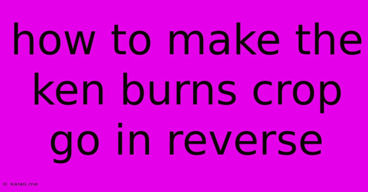 How To Make The Ken Burns Crop Go In Reverse