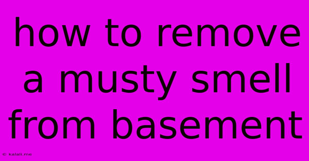 How To Remove A Musty Smell From Basement