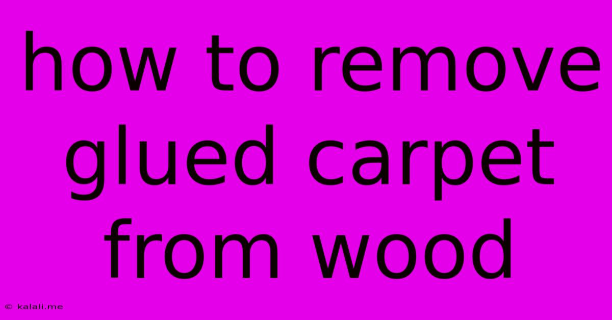 How To Remove Glued Carpet From Wood