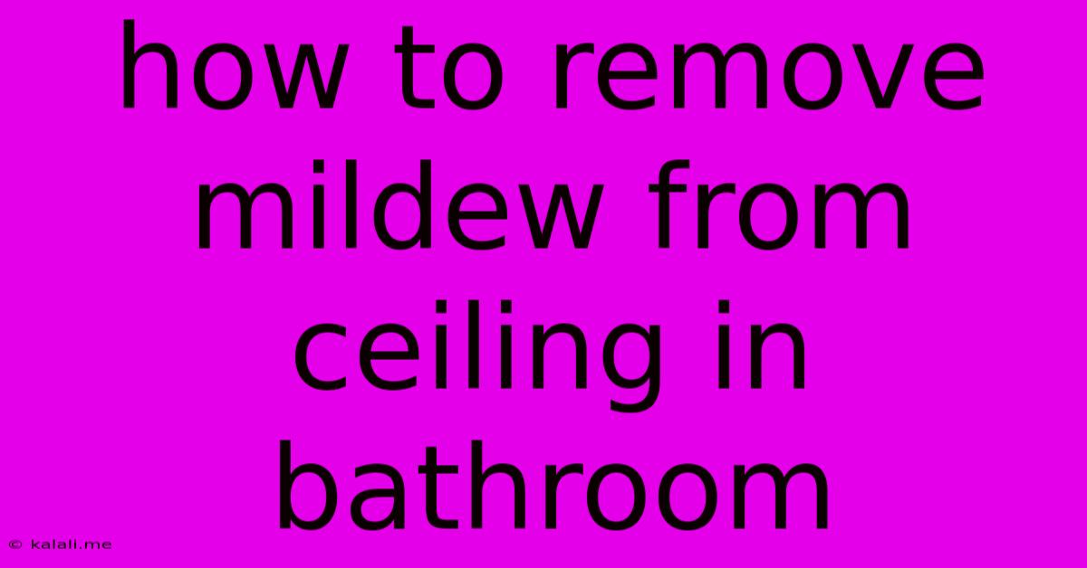 How To Remove Mildew From Ceiling In Bathroom