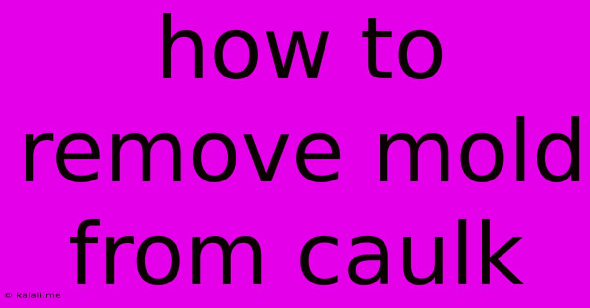 How To Remove Mold From Caulk