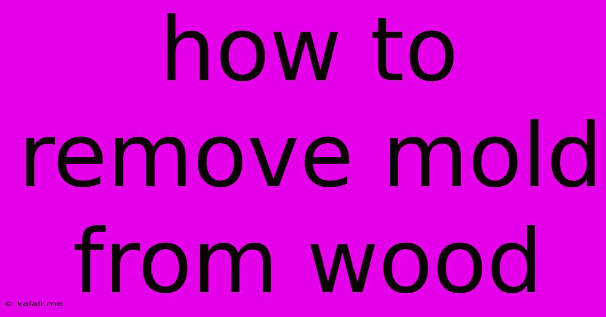 How To Remove Mold From Wood