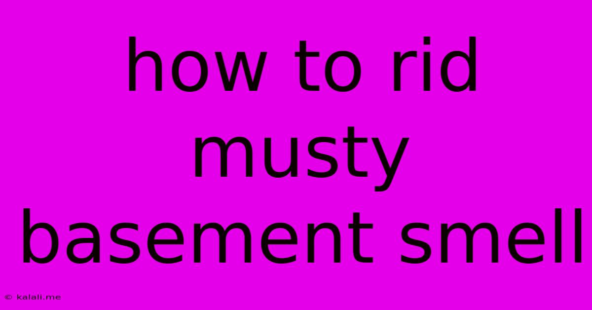 How To Rid Musty Basement Smell