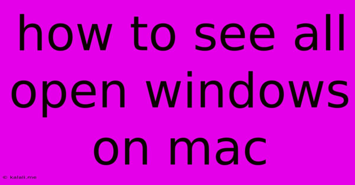 How To See All Open Windows On Mac