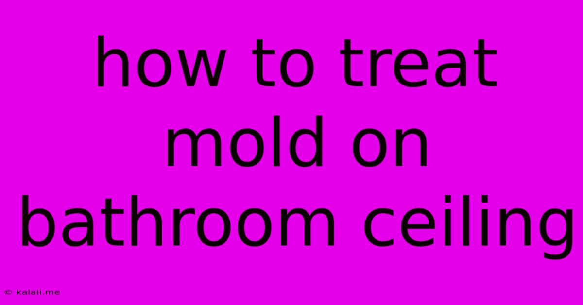 How To Treat Mold On Bathroom Ceiling