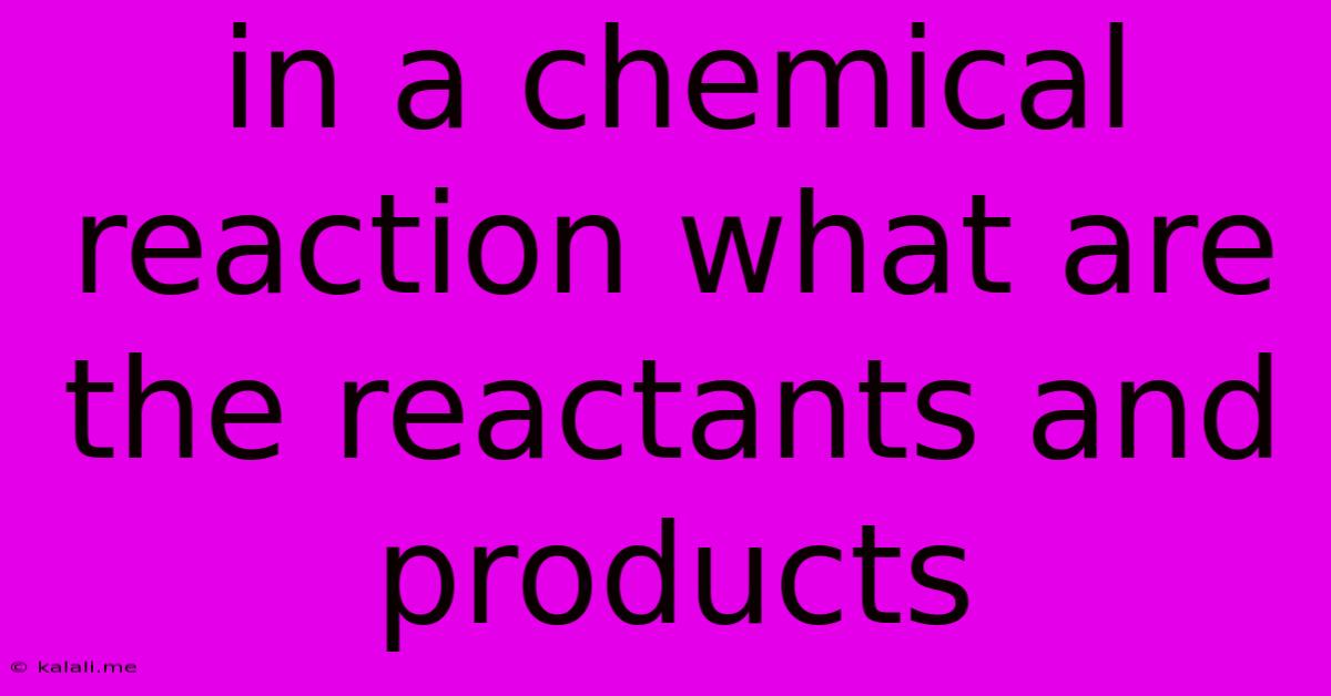 In A Chemical Reaction What Are The Reactants And Products